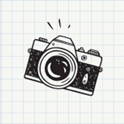 rysunek aparatu fotograficznego na klisze