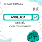 Grafika z wyrazem KONKLUZJA