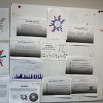 Uczniowie umieścili swoje prace i krótką informacje o liczbie Pi