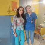 pani Asia i Doktor Barbara cale na niebiesko
