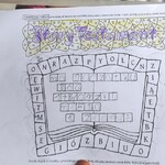 Karta pracy dla uczniów klas1-3, odkodowywanie nazwy częsci Biblii i fragmentu tekstu