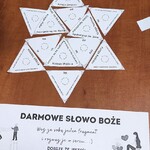 Proste trimino z siglami biblijnymi ułożone przez ucznia