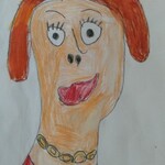 Portret mamy w koronie