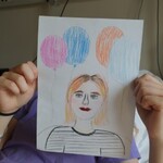 Portret mamy z balonikami