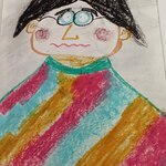 Portret osoby w pasiastej bluzce