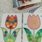 kropkowe tulipany