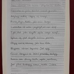 Wykaligrafowany fragment utworu Adama Mickiewicza „Reduta Ordona”.