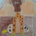 portret kundelka w czarne kropki