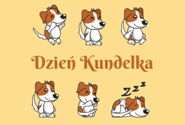 grafika z 6 małymi psami i napisem dzień kundelka