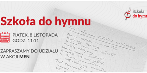 grafika z napisem szkoła do hymnu