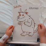 Ilustracja Gruffalo z elementami dorysowanymi przez dziecko