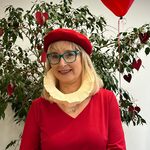 Nauczycielka w walentynkowej kreacji