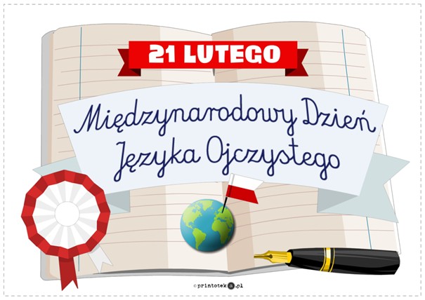 grafika z napisem międzynarodowy dzień języka ojczystego