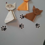 koty w technice origami