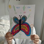 Portret tęczowego motyla