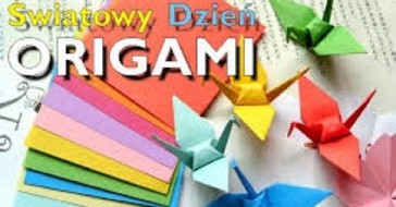grafika z napisem światowy dzień origami