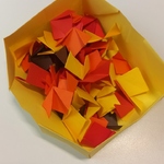 Pudełko origami z modułami do wykonania jeża