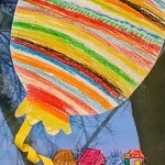 Balon w kolorowe paski