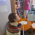 nauczycielka z flecistką – gościem spotkania