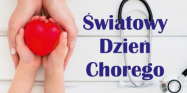plakat z napisem światowy dzień chorego