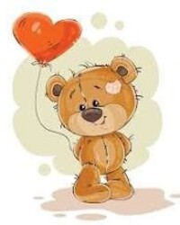 pluszowy miś z balonem w kształcie serca