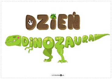 napis dzień dinozaura