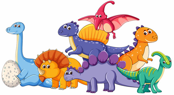 kolorowe dinozaury