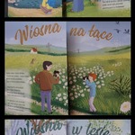 Ilustracje z tekstem w książce Wiosna - nad wodą_ na łące _ w lesie