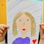 Portret mamy z serduszkiem