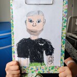 Portret taty w czrnej koszuli