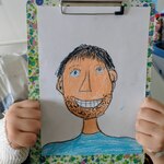 Portret taty z zarostem