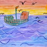 Statek  z  ptakami