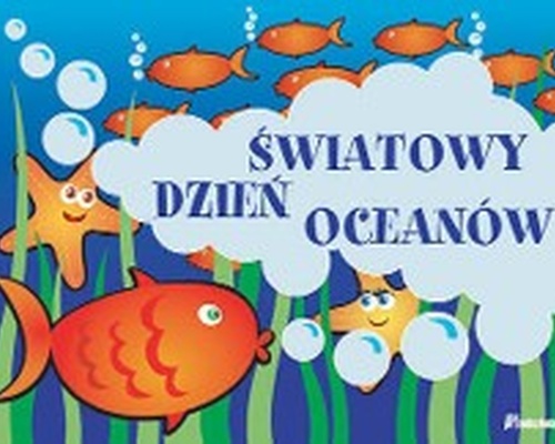 plakat z napisem światowy dzień oceanów