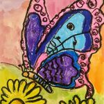 Motyl i  kwiatki