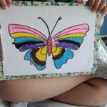 Motyl na  białym  tle