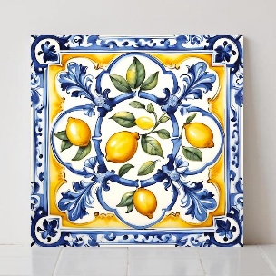 płytka ceramiczna z wzorem z cytryn