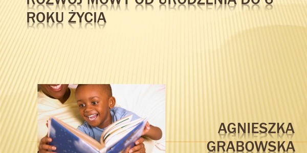strona tytułowa prezentacji rozwój mowy