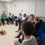 Druhny instruktorki ZHP przy symbolicznym ognisku