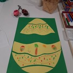 wspólna pisanka „malowana” pastelami