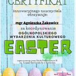 certyfikat uczestnictwa w wydarzeniu dla nauczyciela