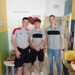 piłkarze Damian Wojdakowski, Kuba Lewicki, Sławek Abramowicz