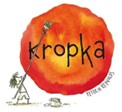 grafika z napisem kropka na tle pomarańczowej kropki