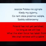 Tekst Mazurka Dąbrowskiego w języku polskim i angielskim
