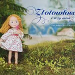 Plansza tytułowa bajki pt.: „Złotowłosa i trzy misie”.
